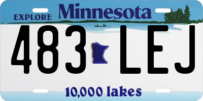 MN license plate 483LEJ