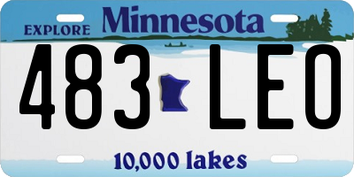 MN license plate 483LEO