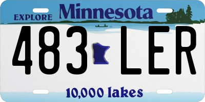 MN license plate 483LER