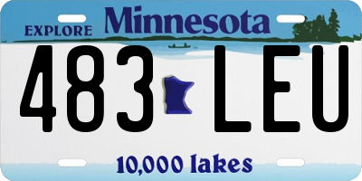 MN license plate 483LEU
