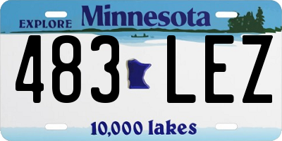 MN license plate 483LEZ