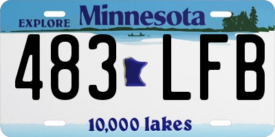 MN license plate 483LFB