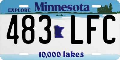 MN license plate 483LFC