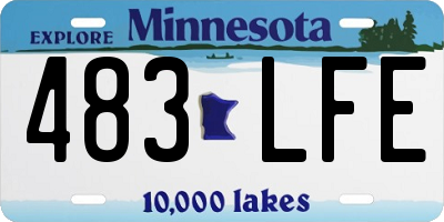 MN license plate 483LFE