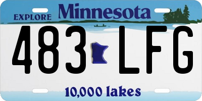 MN license plate 483LFG