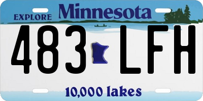 MN license plate 483LFH