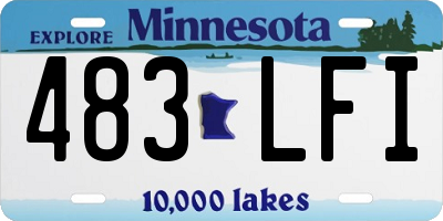 MN license plate 483LFI