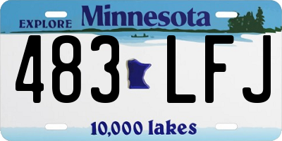MN license plate 483LFJ