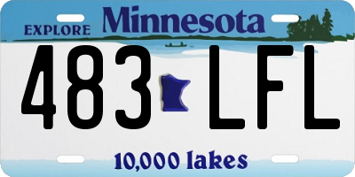 MN license plate 483LFL