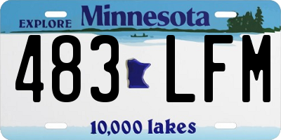 MN license plate 483LFM