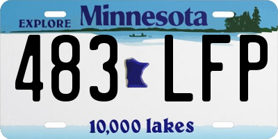 MN license plate 483LFP