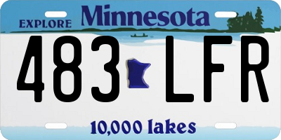 MN license plate 483LFR