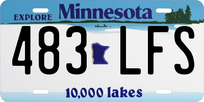 MN license plate 483LFS