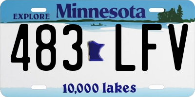 MN license plate 483LFV