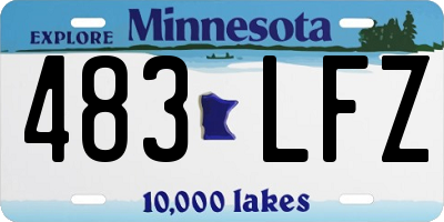 MN license plate 483LFZ