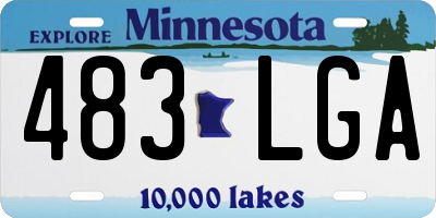 MN license plate 483LGA