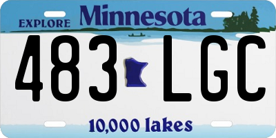 MN license plate 483LGC