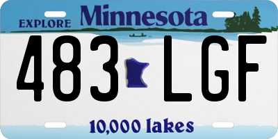 MN license plate 483LGF