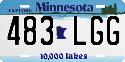 MN license plate 483LGG
