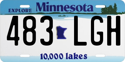 MN license plate 483LGH