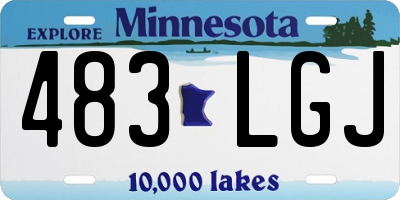MN license plate 483LGJ