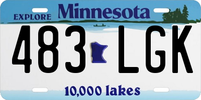MN license plate 483LGK