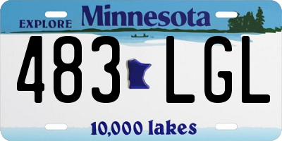 MN license plate 483LGL