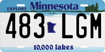 MN license plate 483LGM