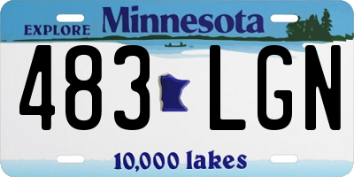 MN license plate 483LGN