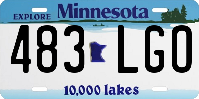 MN license plate 483LGO