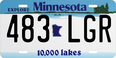 MN license plate 483LGR