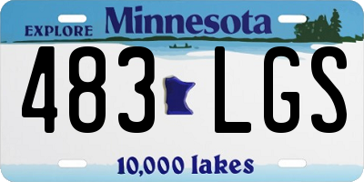 MN license plate 483LGS