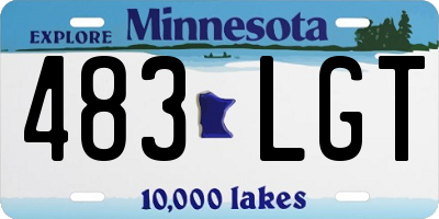 MN license plate 483LGT