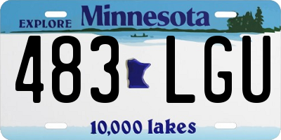 MN license plate 483LGU