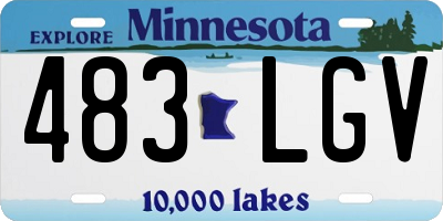 MN license plate 483LGV