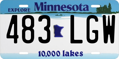 MN license plate 483LGW