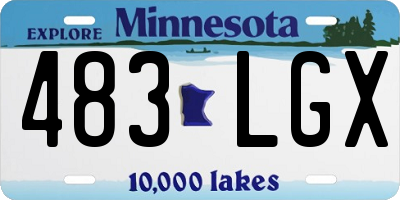 MN license plate 483LGX