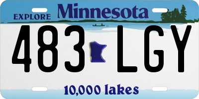 MN license plate 483LGY