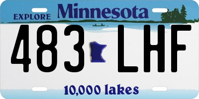 MN license plate 483LHF