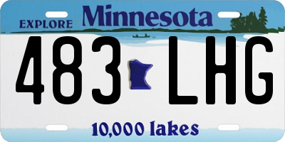 MN license plate 483LHG