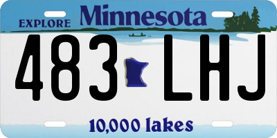 MN license plate 483LHJ
