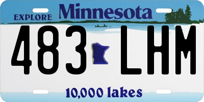 MN license plate 483LHM