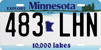 MN license plate 483LHN