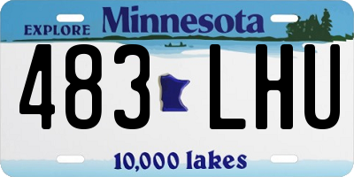 MN license plate 483LHU