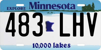 MN license plate 483LHV