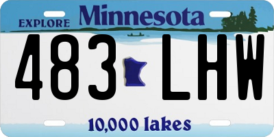 MN license plate 483LHW