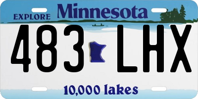 MN license plate 483LHX