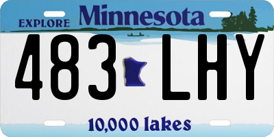 MN license plate 483LHY