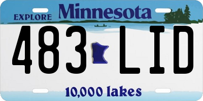 MN license plate 483LID
