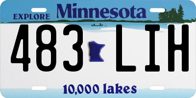MN license plate 483LIH
